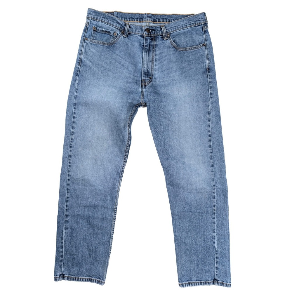 Levi's 505 Regular Fit Blue Stone Wash Denim Straight Leg Jeans Men's Size 36x30